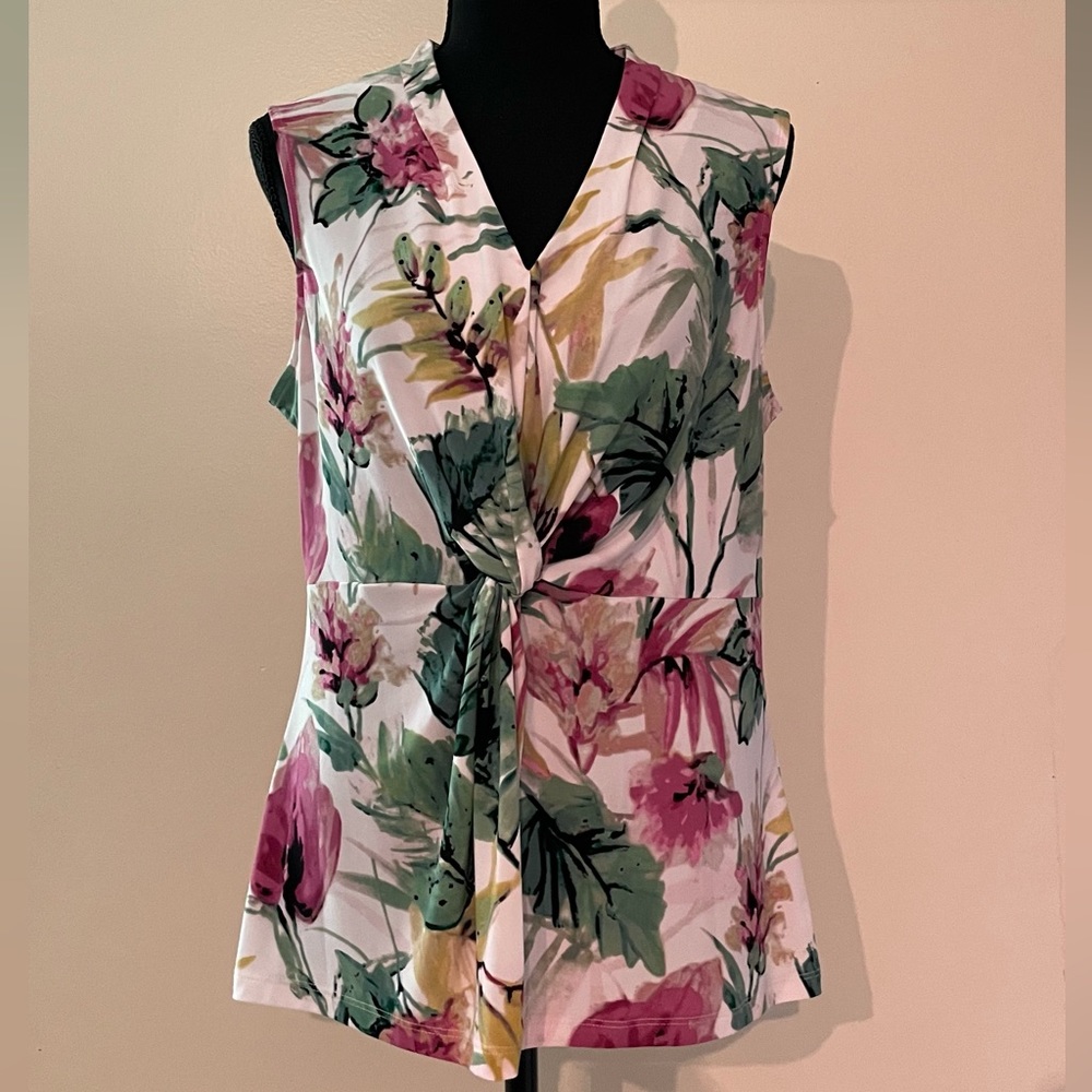 Donna Karan medium floral print top